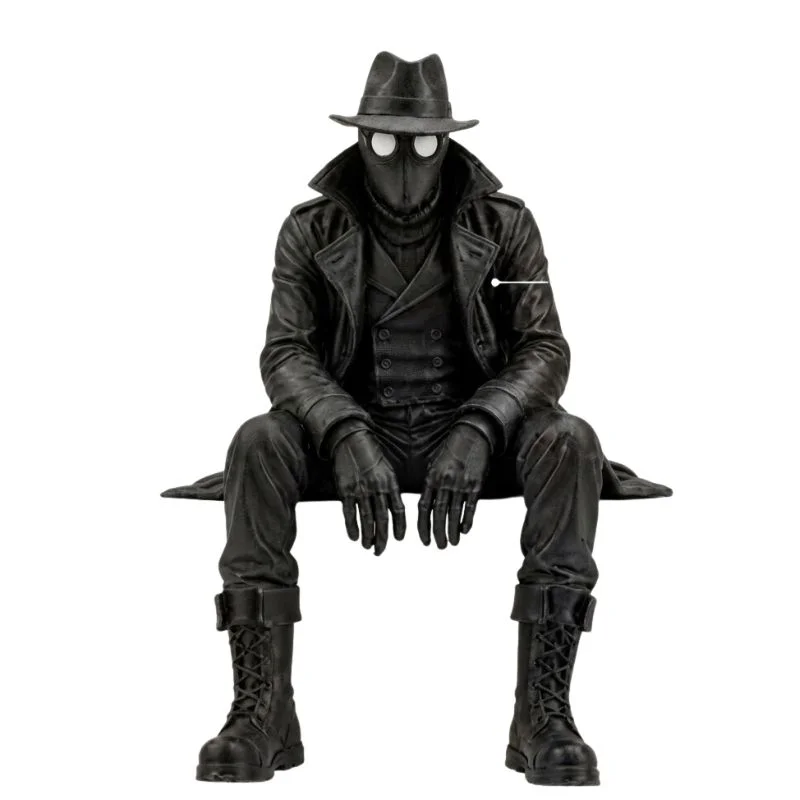 Figura Spider-Man Noir Marvel sentado con sombrero y gafas