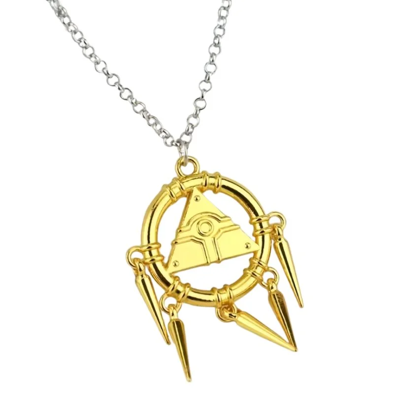 Collar Sortija del Milenio dorada Yu-Gi-Oh! Con cadena plateada