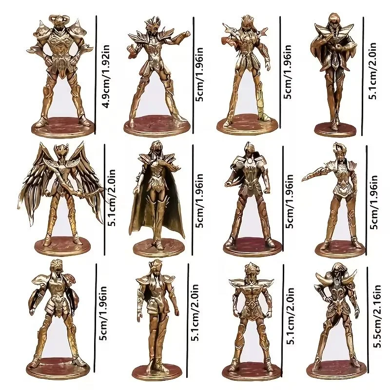 Figuras Caballeros Dorados Saint Seiya en acabado dorado