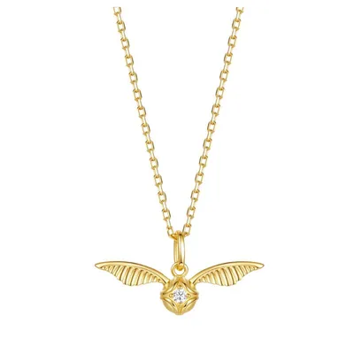 Collar Snitch Dorada Harry Potter con cadena dorada