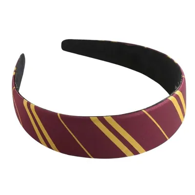 Diadema Gryffindor con franjas doradas y borgoña de Harry Potter