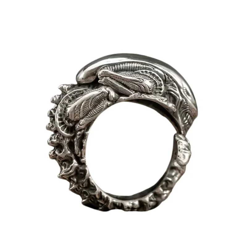Anillo ajustable xenomorfo Alien en metal plateado