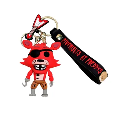 Llavero Foxy Five Nights at Freddy's de goma roja