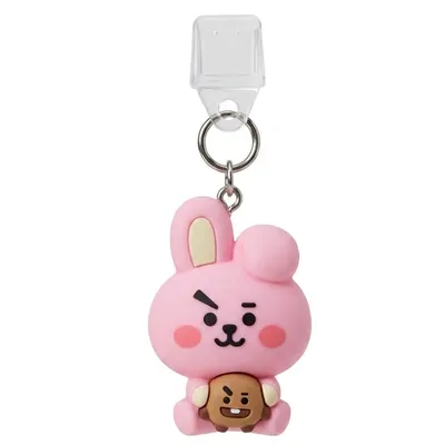 Llavero Cooky Jungkook BTS con tapón antipolvo rosa