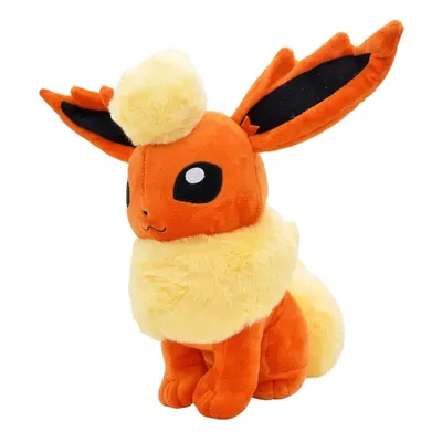 Peluche Flareon Pokémon naranja y crema con orejas puntiagudas