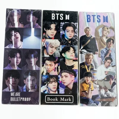 Set de marcapáginas BTS con fotos de los integrantes del grupo