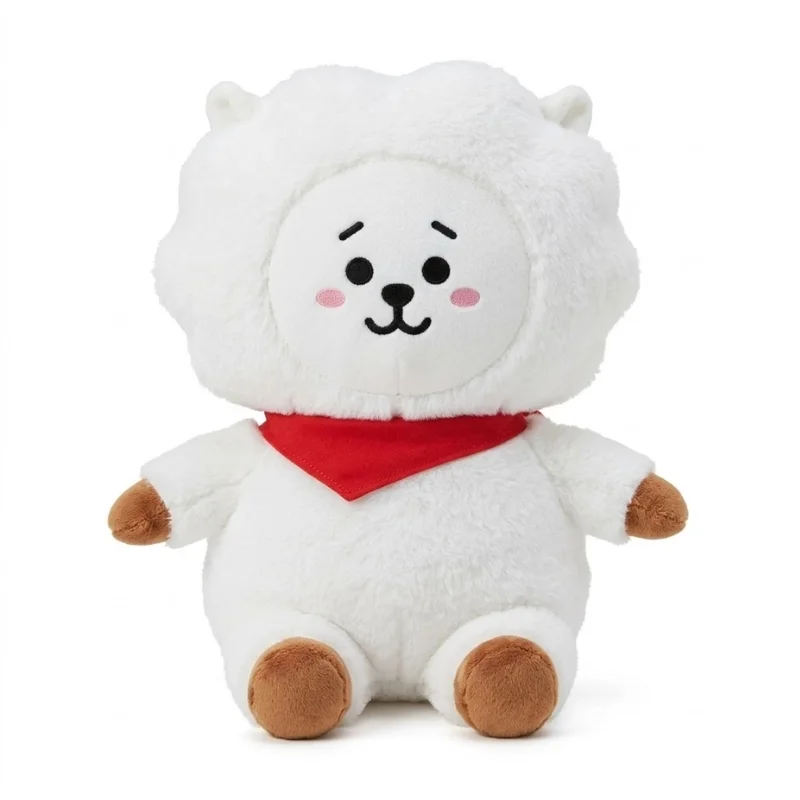 Peluche RJ BT21 oso blanco con pañoleta roja