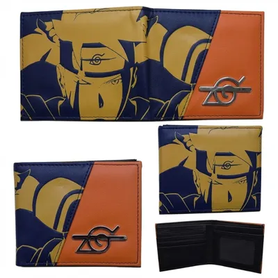 Billetera Boruto Uzumaki Naruto azul y dorado
