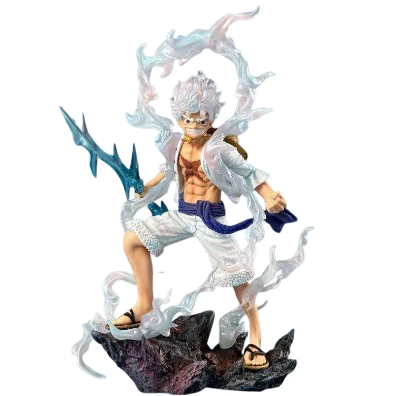 Figura Luffy Gear 5 Nika One Piece con energía mística