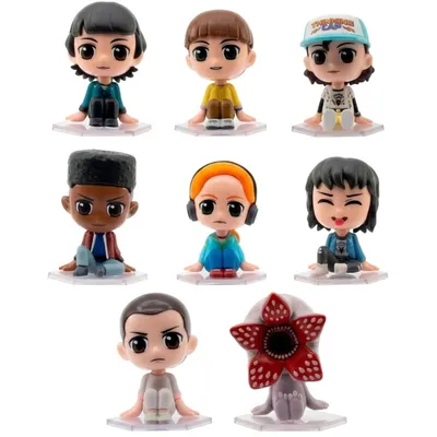 Set de 7 figuras Stranger Things con personajes en estilo chibi