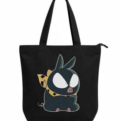 Bolsa tote negra con P-Chan de Ranma ½