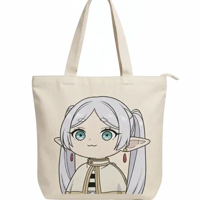 Bolsa tote Frieren con ilustración del personaje principal