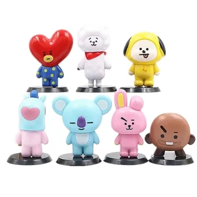 Figuras BT21 personajes BTS Koya Tata Chimmy Cooky Shooky Mang RJ