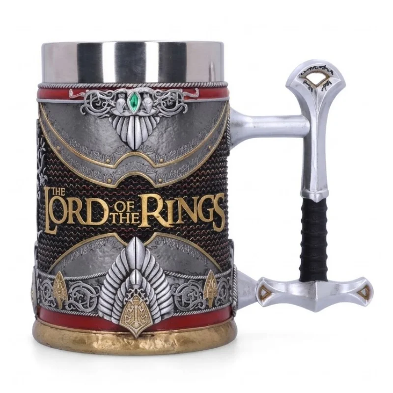 Jarra cervecera Aragorn El Señor de los Anillos con detalles plateados