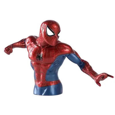 Alcancía busto Spiderman rojo y azul Marvel