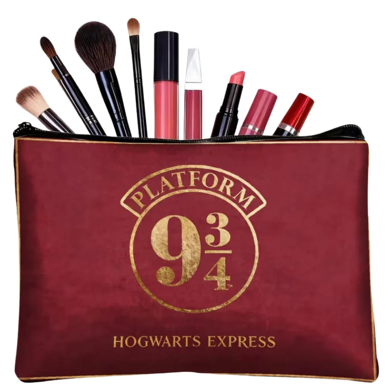 Cosmetiquera Plataforma 9¾ Hogwarts Express Harry Potter con brochas de maquillaje
