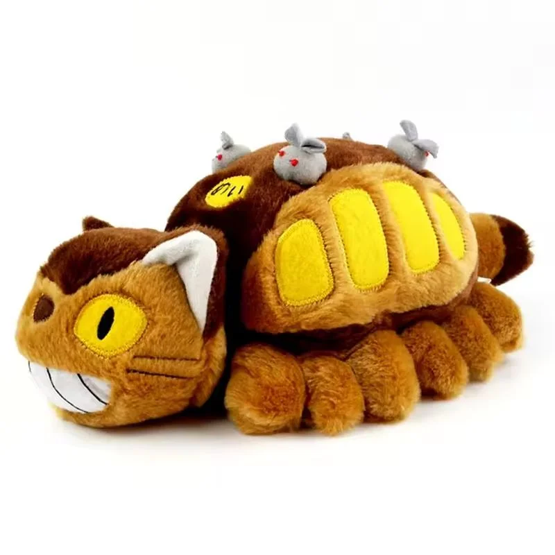 Peluche Gato Bus marrón con ojos amarillos de Mi Vecino Totoro
