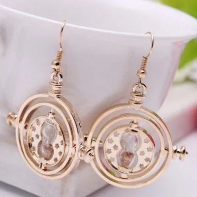 Aretes Giratiempo Harry Potter Dorados