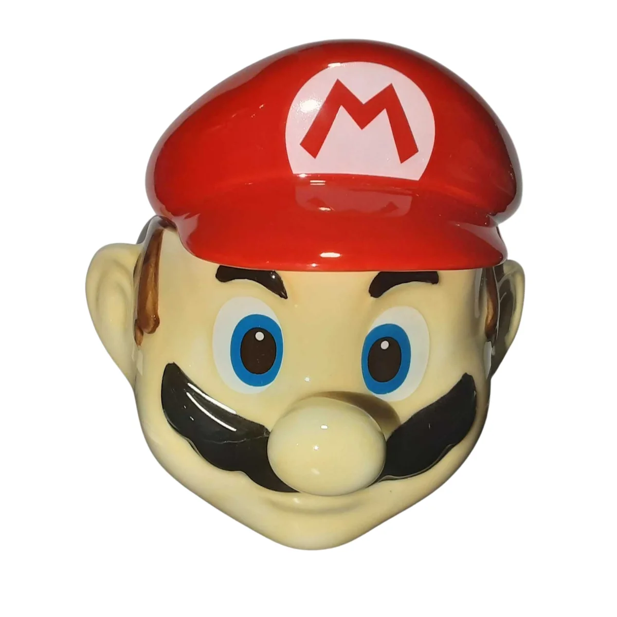 Taza 3D cerámica Mario Bros con gorra roja y bigote